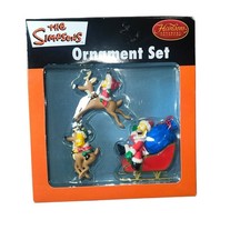 The Simpsons VTG Heirloom Ornaments Christmas Ornaments Set Bart Lisa Homer New