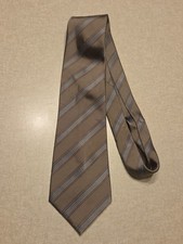 Kenneth Cole Silk Tie Brown Stripes