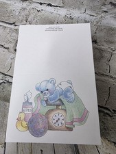 26 Baby Birth Announcements Bearly Born Card Blue Teddy Bear w Blanket