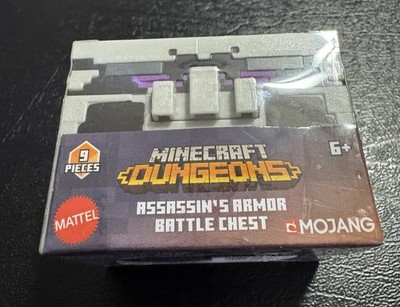 NEW Minecraft Dungeons 9 pc Assassin's Armor Battle Chest Mattel Mojang 2019 