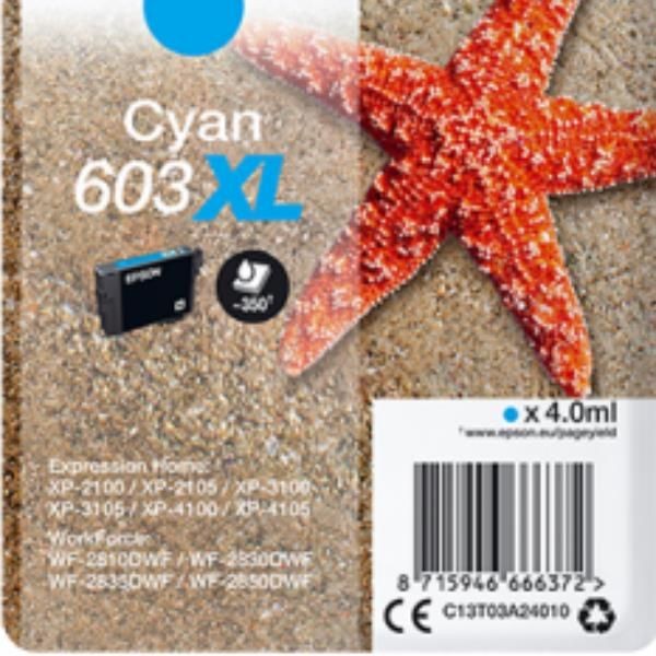 Epson Nero Singlepack Cyan 603XL Ink - Immagine 4