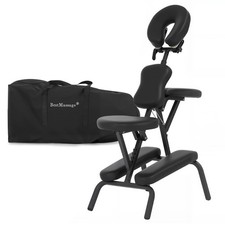 BestMassage Portable Massage Chair Foldable Black with Carry Bag