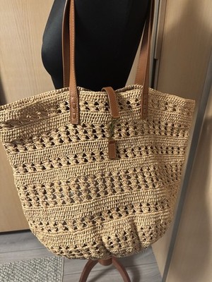 Saint Laurent YSL Sommertasche Bast Tasche Schultertasche