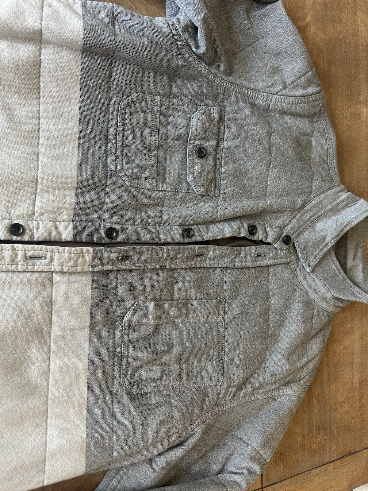 Men’s Vans Button Down Jacket Large Gray - image 3