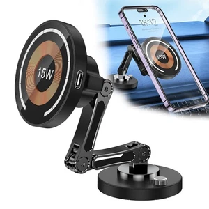 Pour Magsafe Car Mount Charger pour iPhone Magnétique 15W Mont de charge de la fenêtre Dash