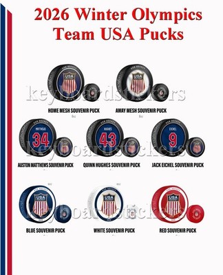 2026 Winter Olympic Games Milano Cortina Team USA Hockey Puck - February 4-22