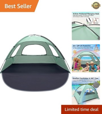 Beach Tent Anti-UV Portable Sun Shade Shelter for 3/4/6/8 Person, Extendable ...
