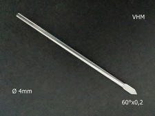 1 VHM Gravierstichel Ø4/60°x0,2 Frässtichel Stichel Fräser Gravur CNC Bohrer