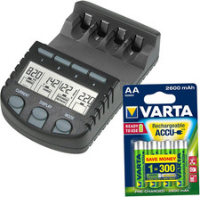 Technoline BC 700 Set Caricatore per Batterie, Colore: Nero