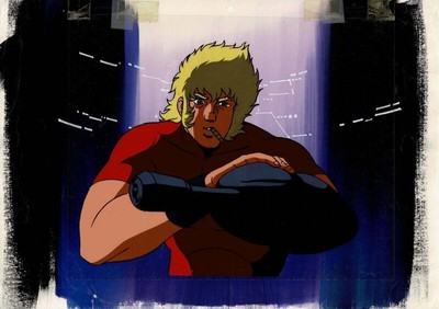 Space Cobra Cel Painting Handwritten Background Used Collectible Art