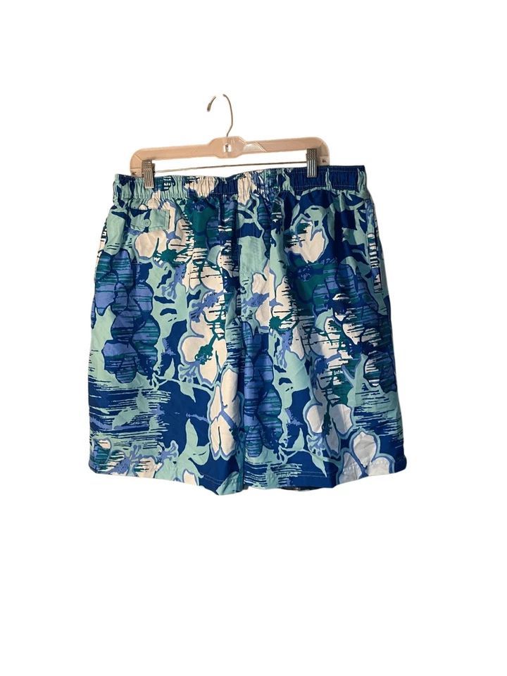 Nat Nast Men’s Hawaiian Print Blue & White Swimsuit.Trunks size  XXL - Image 2 of 4