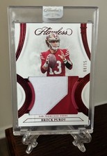 2022 Panini Flawless Brock Purdy RC Rookie RUBY Patch RARE #d To /15 Sp 49ers