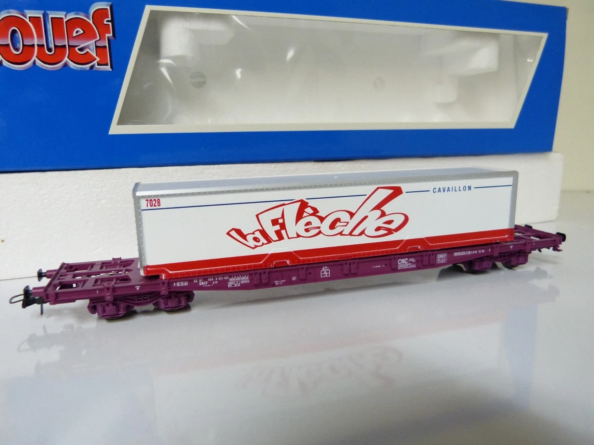 Lot De 2 Wagons Porte-container Jouef / HJ - Quasi Neuf - Occasion