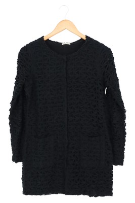 Intimissimi Strickjacke Damen 36/S Schwarz Lochmuster Elegant Vintage
