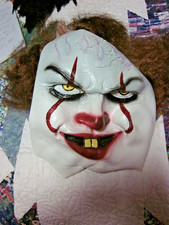 IT PENNYWISE HALLOWEEN COSTUME HANDMADE MASK GLOVES CLOWN OUTFIT TEEN CHILD SMAL