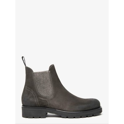 New Box Nero Giardini Men's Dark Grey Suede Boot Italy Size 44 US 10.5
