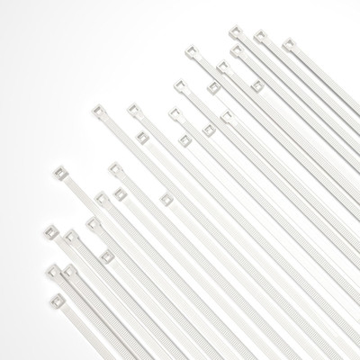 250 Pack 12 Inch White Cable Zip Ties, Nylon Self Locking Plastic Wire Ties, UV