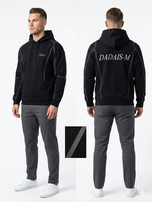 Christian Dada Black Hoodie Sweater Cotton Dadaism Relaxed Fit Pullover S