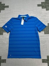 Adidas Polo Shirt Mens Medium Blue Golf New