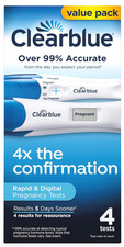 Clearblue Pregnancy Test Combo Pack, 4ct - Digital with Smart Countdown  Rapid