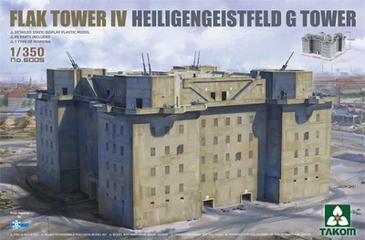 Takom 6005 - 1:350 FLAK TOWER IV HEILIGENGEISTFELD G TOWER - Neu