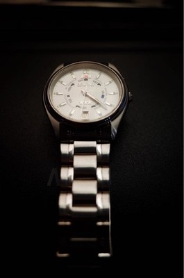 Orient Star Automatic Watch White Dial 37mm Stainless Steel Band Timepiece