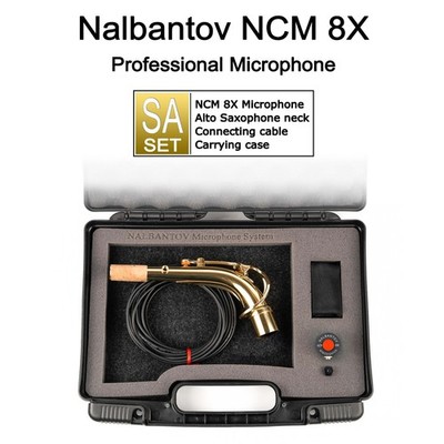 Alto Saxophone Microphone Nalbantov NCM 8X SA set - Pickup System, Cable, Neck
