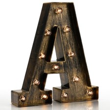 Vintage Light Up Marquee Letters with Lights Illuminated Industrial Style Lighte