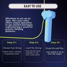 Lasso String Shooter Loop Toy Handheld Zip Rope Launcher Propeller Toy  //