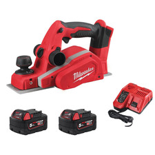 Milwaukee M18BP-202C 18V Cordless Planer Kit 2x 5Ah Batteries + M12-18C Charger