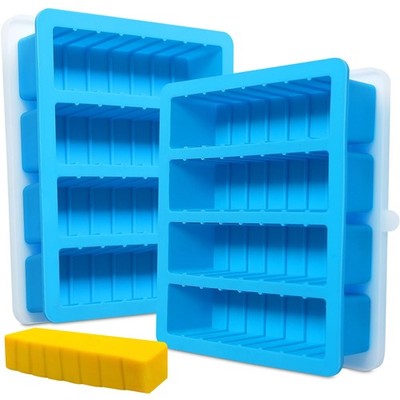 Sidosir 2PCS Butter Silicone Mold with Lid, Non-Stick Transparent 