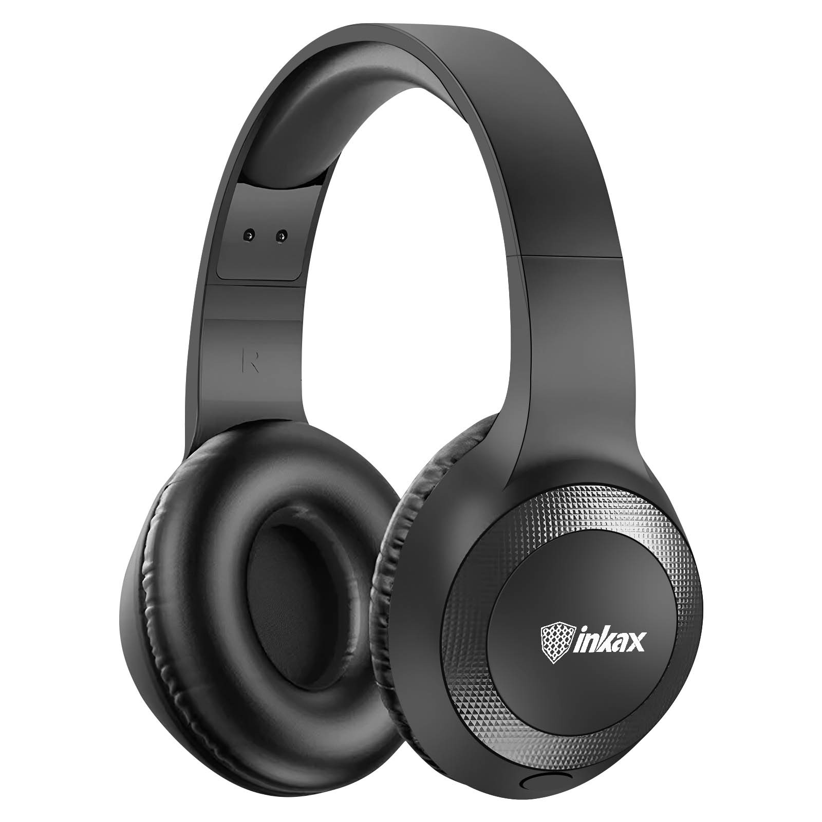 Casque Bluetooth pliable Inkax noir avec microphone intégré pour smartphone