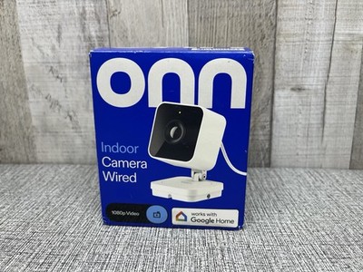 Onn Indoor Wired 1080p HD Security Camera   Works w/ Google Home