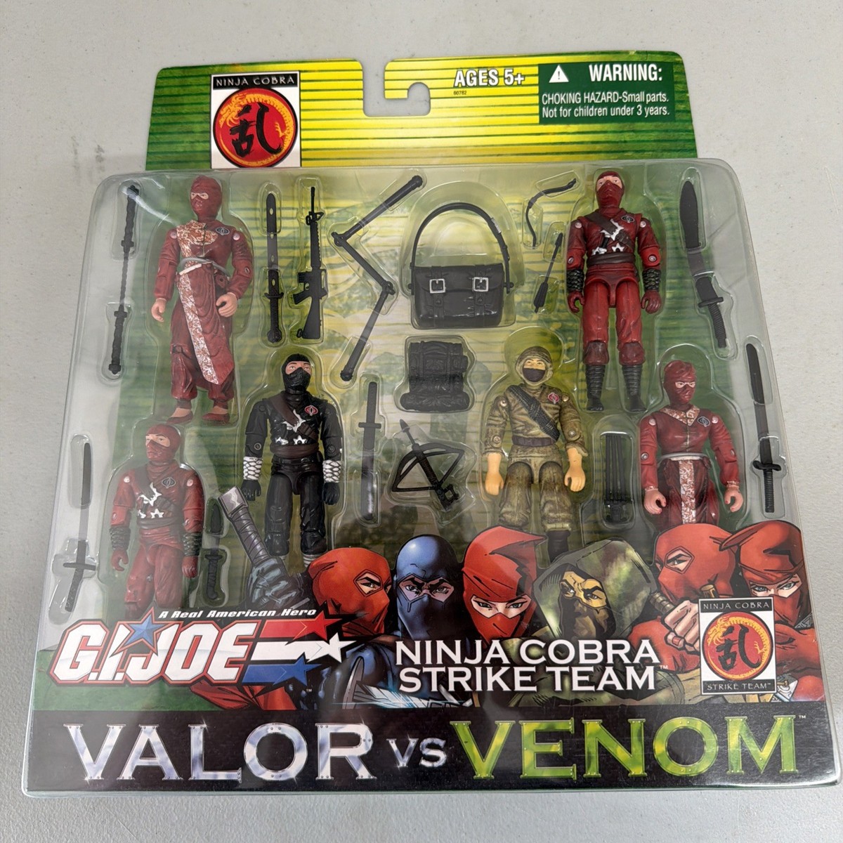 GI Joe Valor vs Venom 6 Pack NINJA COBRA STRIKE TEAM Black Dragon