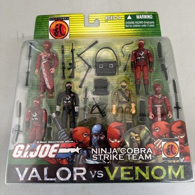 GI Joe Valor vs Venom 6 Pack NINJA COBRA STRIKE TEAM Black Dragon