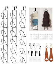 18 Pack Over The Door Hat Organizer for baseball caps | Multi-Functional Base...