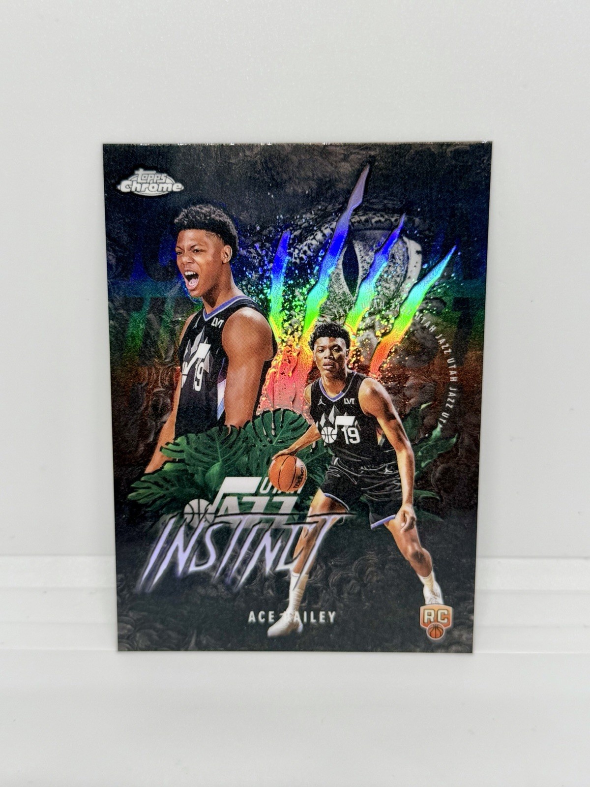 ACE BAILEY Rookie 2025-26 Topps Chrome Instinct Refractor Jazz RC #INS-15