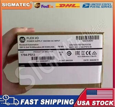 New Sealed Allen-Bredley 1794-PS13 SER B Flex Power Supply Module 1794PS13
