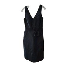 Belsoie Black Surplice V-Neck Sleeveless Evening Cocktail Dress Womans Size 10