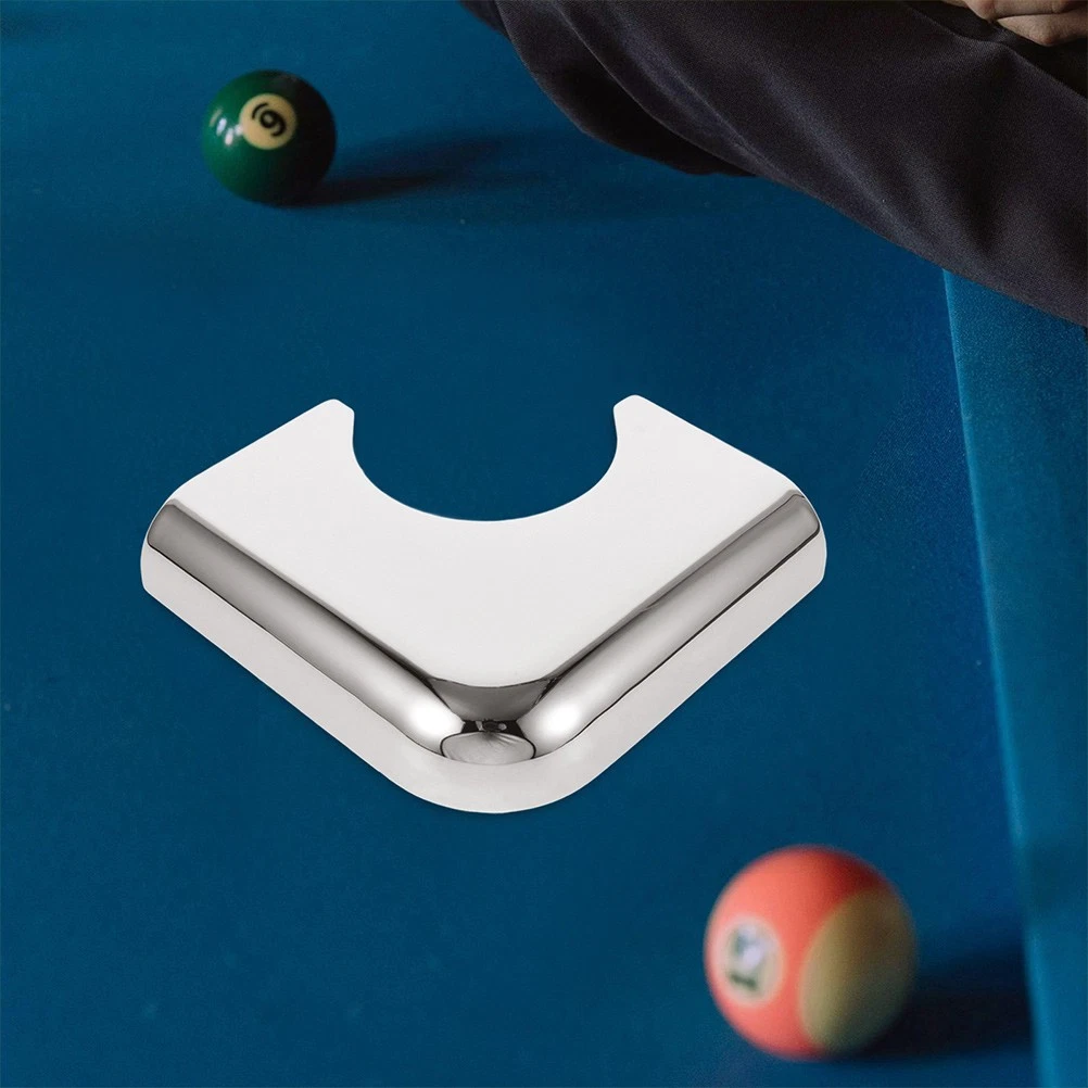 Durable Metal Pool Table Corner Bumpers 2Pcs Silver Protection for Snooker Table