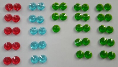 45er Set Ersatzteile für Spiel Die Augen der Kali Plastik Juwelen Spielsteine