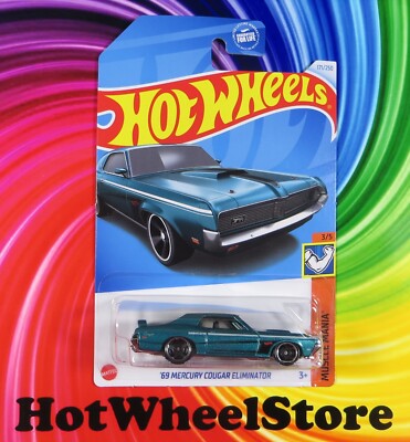 2024  Hot Wheels  Teal   '69 MERCURY COUGAR ELIMINATOR #171   HW37-110624