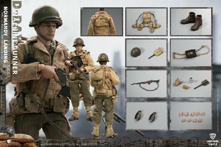 Crazy Figure LW013 1/12 WWII U.S. Rangers On D-Day Machine