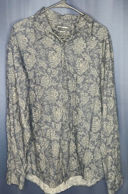 John Henry Button Down Cotton Long Sleeve Patterned Dress Shirt