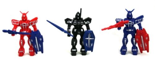 3 x robot avec accessoires panneau et épée - cadeau fête d'anniversaire enfant - Photo 1/1