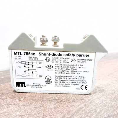 GEBRAUCHT | MTL MTL-755AC SAFETY BARRIER SHUNT DIODE ANALOG INPUT (LOW-LEVEL) AC