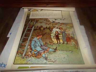 Lot 4  Mother Goose Posters  Humpty Dumpty Little Miss Muffet Little Boy Blue