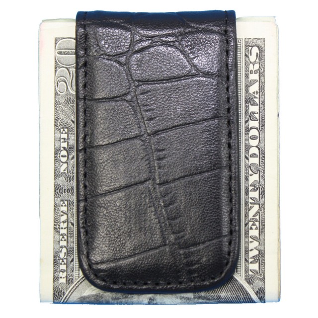 Coach Money Clip Black Leather PreOwned eBay