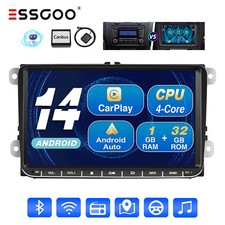 9" Autoradio Carplay Android 14 32G GPS Navigation Für VW GOLF 5 6 PASSAT Touran