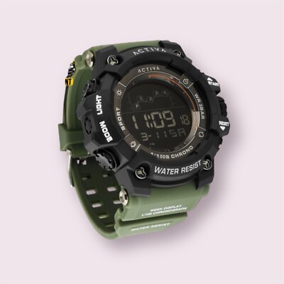 Activa Summit X Invicta Men's 50mm Digital Watch Green Silicone Activa Summit X Invicta Men's 50mm Digital Watch Green Silicone